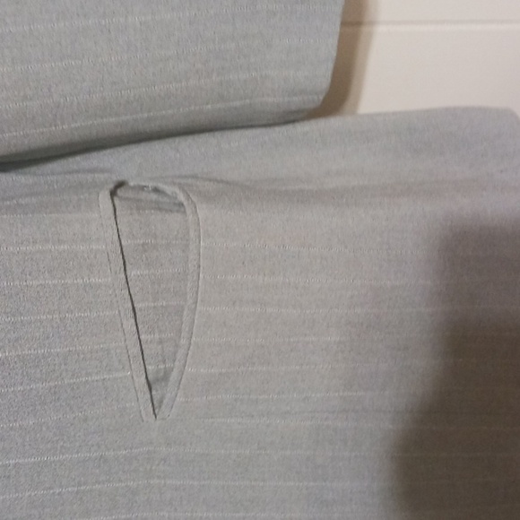 GIORGIO ARMANI Gray and White Pinstriped Blazer Double Breasted size 8 - Picture 4 of 7